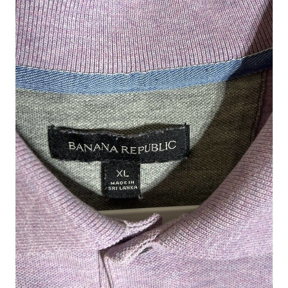Banana Republic Short Sleeve Embroidered Elephant Polo Shirt Mens Size XL Purple - Picture 3 of 15